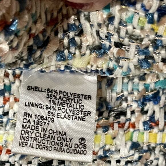 Tahari Multi Color Textured Lined Midi Skirt - Picture 10 of 11